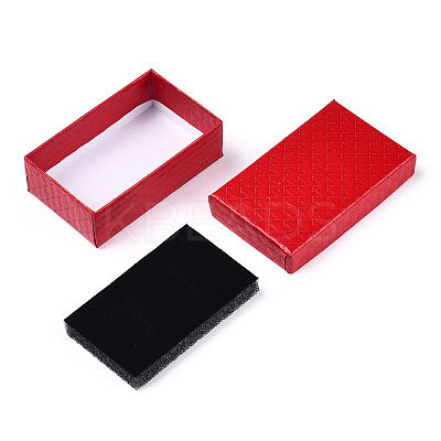 Rhombus Textured Cardboard Jewelry Boxes CBOX-T006-02D-1