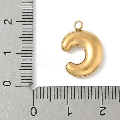 304 Stainless Steel Initial Pendants STAS-S186-12C-G-1