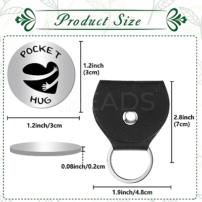 Pocket Hug Token Long Distance Relationship Keepsake Keychain Making Kit DIY-CN0002-67H-1