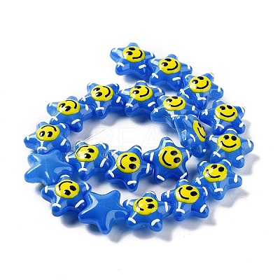 Glass Enamel Beads GLAA-G107-03-03-1