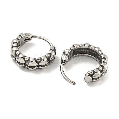 316 Surgical Stainless Steel Hoop Earrings EJEW-D096-09F-AS-1