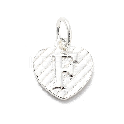 925 Sterling Silver Heart with Capital Letter Charms STER-S009-13F-S-1