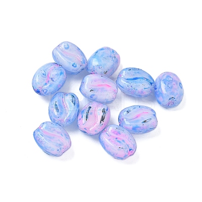 Picasso Baking Paint Glass Seed Beads GLAA-V001-08C-1