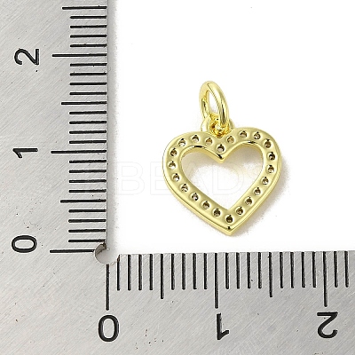Golden Brass Pave Cubic Zirconia Pendants KK-M283-08B-01-1