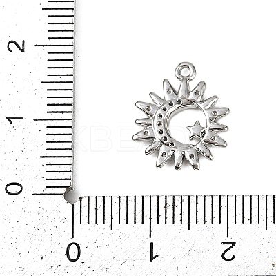 Brass Micro Pave Clear Cubic Zirconia Pendants LS-KK-L238-17P-1
