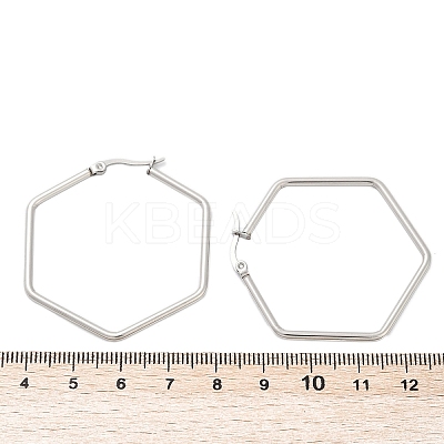 Tarnish Resistant 201 Stainless Steel Hoop Earrings LS-EJEW-A052-25A-1