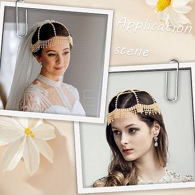 Alloy Rhinestone Mesh Headbands OHAR-WH20007-05G-01-1