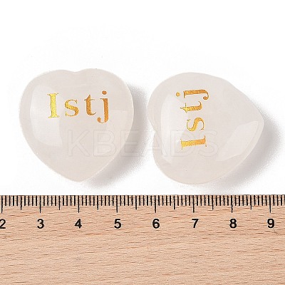 Natural Quartz Crystal Heart Engraving MBTI Figurines Statues for Home Office Desk Decorations X1-G-K353-05A-1