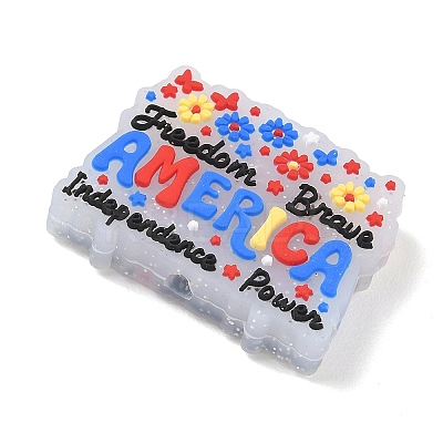 Independence Day Silicone Beads SIL-E013-01C-1