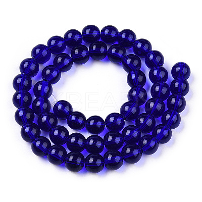 Transparent Glass Beads Strands GLAA-T032-T10mm-15-1