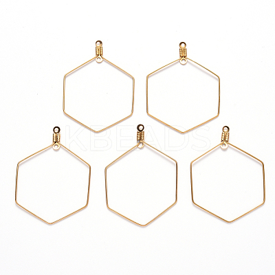 PVD Vacuum Plating 304 Stainless Steel Wire Pendants STAS-S103-14G-1