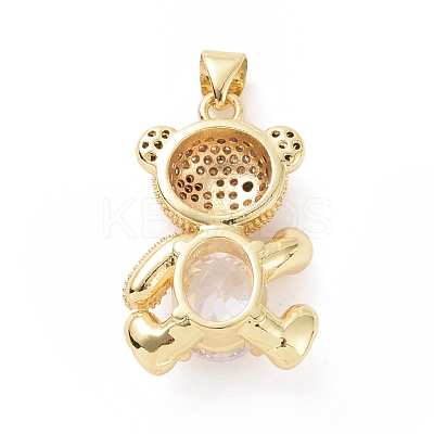 Brass Cubic Zirconia Pendants ZIRC-K089-13G-06-1