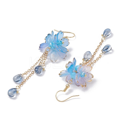 Flower Dangle Earrings EJEW-TA00636-1