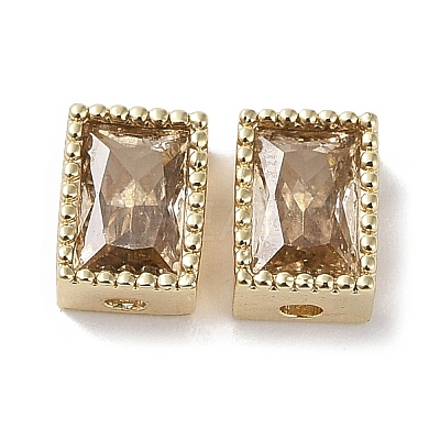 Brass with Cubic Zirconia Beads KK-G491-35G-03-1