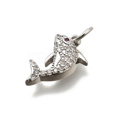 Brass Micro Pave Cubic Zirconia Pendants KK-Z093-03P-1