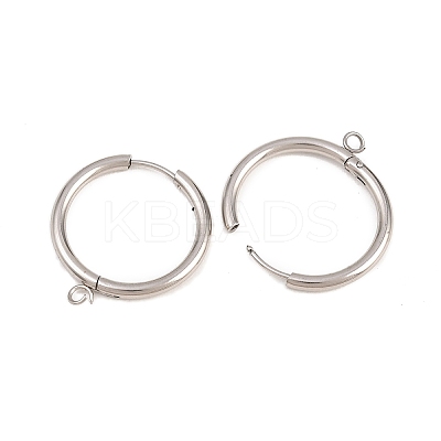 316 Stainless Steel Huggie Hoop Earring Findings EJEW-B158-01G-P-1