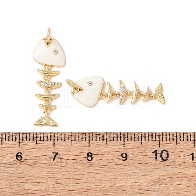 Brass Micro Pave Cubic Zirconia Pendants KK-C143-48G-02-1