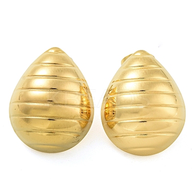 Ion Plating(IP) 304 Stainless Steel Stud Earrings for Women EJEW-S227-43G-1