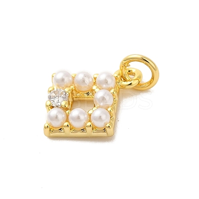 Real 18K Gold Plated Rack Plating Brass Micro Pave Cubic Zirconia Pendants KK-S396-02B-1