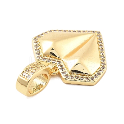 Brass Micro Pave Cubic Zirconia Pendants KK-L209-086G-1