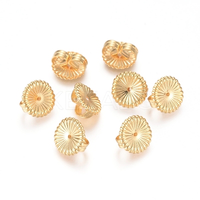 Brass Ear Nuts KK-L198-008G-1
