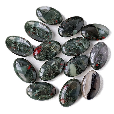 Natural Bloodstone Palm Stones PW-WGE0F83-01-1