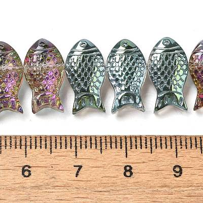 Electroplate Transparent Glass Beads Strands EGLA-C007-06-1