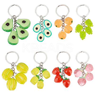 Fruit Resin Pendant Keychains KEYC-AB00044-1