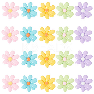 20Pcs Opaque Resin Cabochons CRES-TA0001-59-1