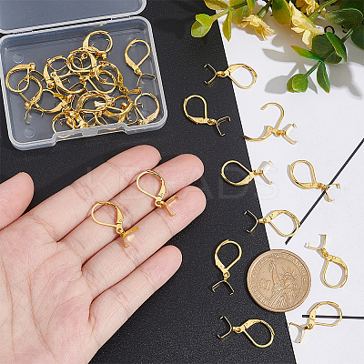 30Pcs 304 Stainless Steel Leverback Earring Findings STAS-UN0041-90-1
