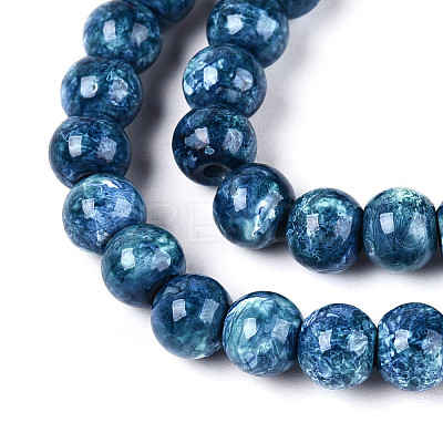Baking Paint Glass Beads Strands X-DGLA-N016-6mm-10-1