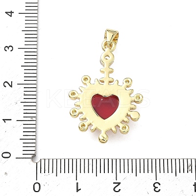 Brass Micro Pave Cubic Zirconia Pendants KK-F930-19G-1