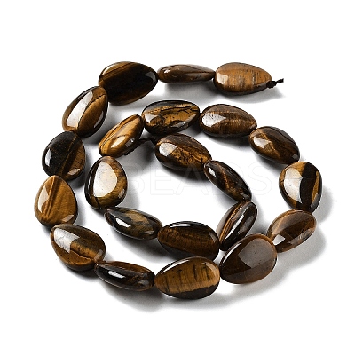 Natural Teardrop Tiger Eye Beads Strands G-L242-26-1