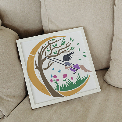 1Pc PET Hollow Out Drawing Painting Stencils DIY-MA0003-59A-1