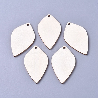 Unfinished Blank Poplar Wood Big Pendants WOOD-D021-12-1