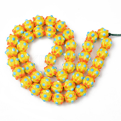 Handmade Lampwork Beads Strands LAMP-N021-007H-1
