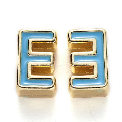 Rack Plating Alloy Enamel Beads LS-X-ENAM-S122-033E-NR-1