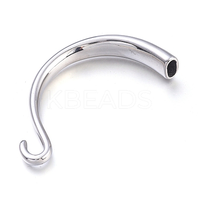 Non-Tarnish 304 Stainless Steel Hook Clasps STAS-M274-125P-1