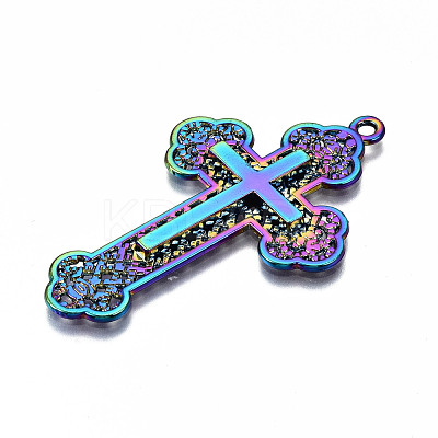 Rainbow Color Alloy Big Pendants PALLOY-S180-014-RS-1