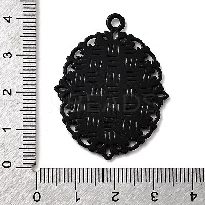 Electrophoresis Alloy Oval Pendant Cabochon Settings LS-X-PALLOY-Q304-50-NR-1