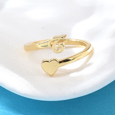 Brass Cuff Rings for Women RJEW-U044-T-1
