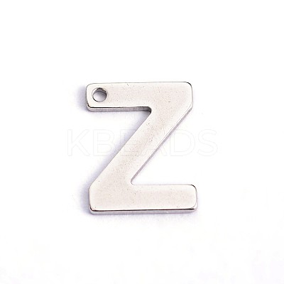 Tarnish Resistant 304 Stainless Steel Letter Charms STAS-O072-Z-1