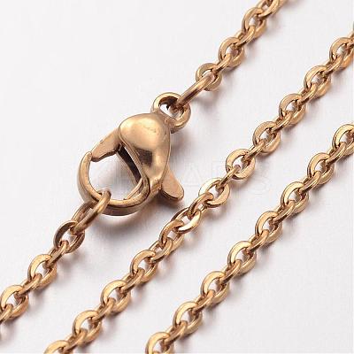 Ion Plating(IP) 304 Stainless Steel Necklace MAK-K004-20G-1