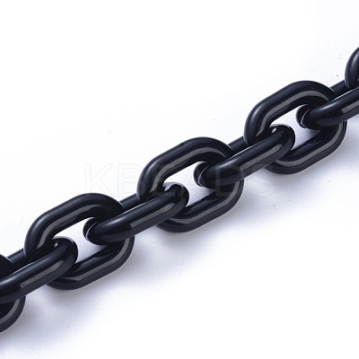 Acrylic Handmade Cable Chains AJEW-JB00527-02-1