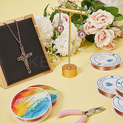 6 Rolls 6 Size Copper Jewelry Wire CWIR-SC0001-03A-1