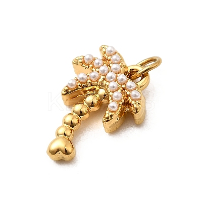 304 Stainless Steel ABS Imitation Pearl Pendants STAS-B097-07G-01-1