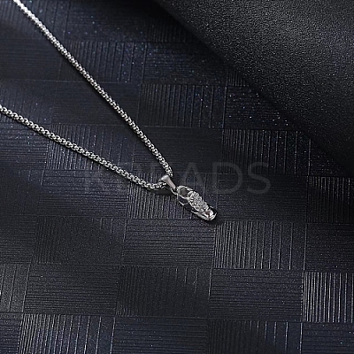 Non-Tarnish 304 Stainless Steel Pendant Necklaces for Women GL4256-1-1