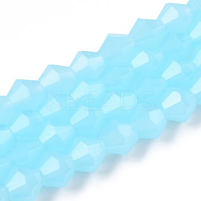 Imitation Jade Glass Beads Strands EGLA-A039-J6mm-D03-1
