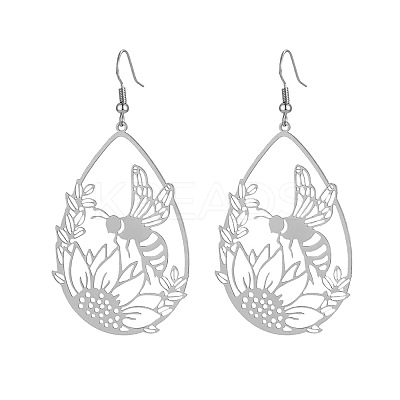 Hollow Brass Dangle Earrings for Women WG72A0C-09-1