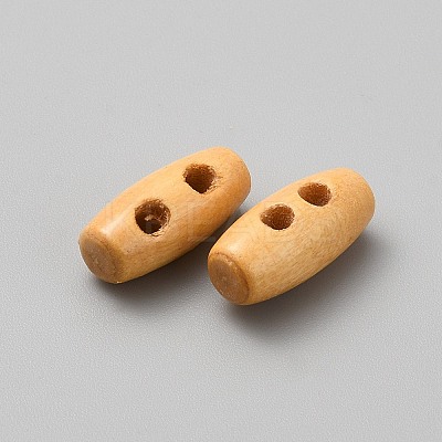 2-Hole Wooden Buttons BUTT-WH0028-90C-1